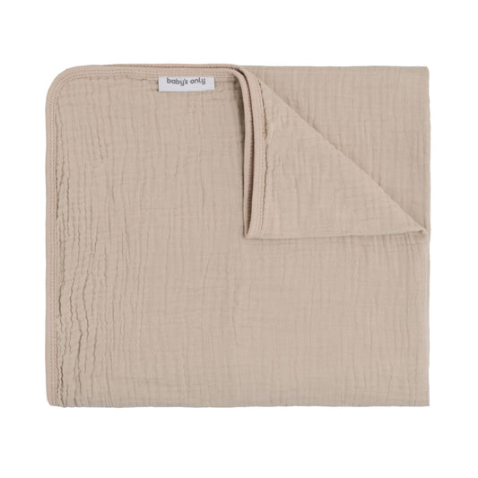 Blødt babytæppe - mørk beige